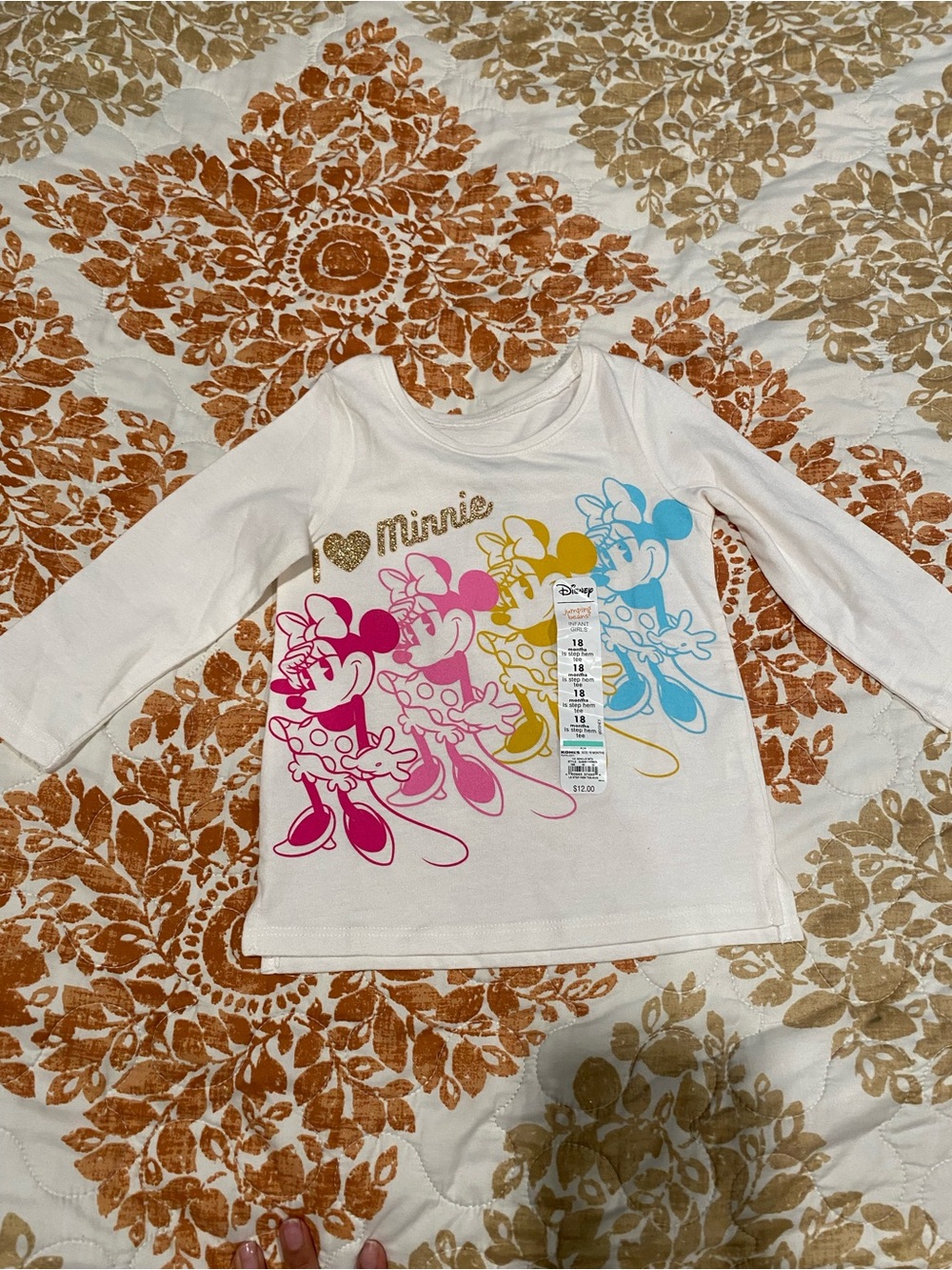 Disney Infant Girls Tee with Blue, Yellow, Pink Graphic - Picture 2 of 4